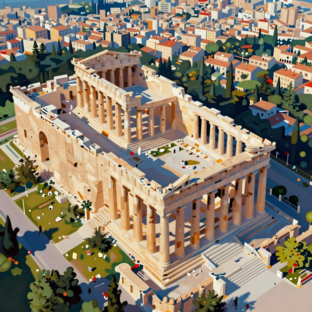 The Acropolis, Athens — surreal art by SideBush