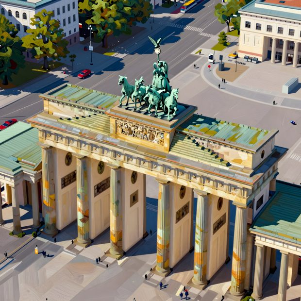 Brandenburg Gate, Berlin — surreal art by SideBush