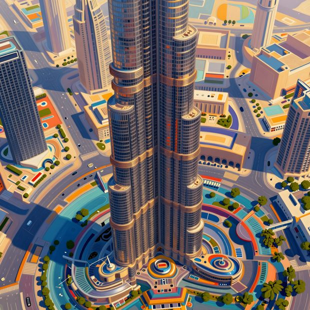 Burj Khalifa, Dubai — surreal art by SideBush