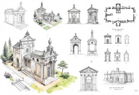 Cemetery Architectural — surreal art by SideBush