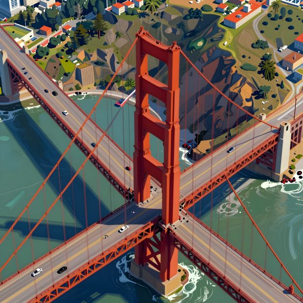 Golden Gate Bridge — surreal art by SideBush
