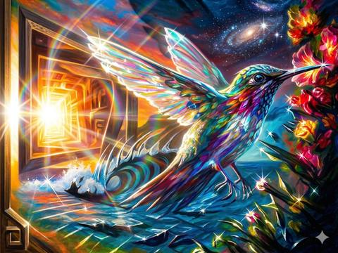 Humming Bird — surreal art by SideBush