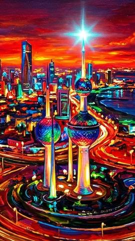 Kuwait City — surreal art by SideBush
