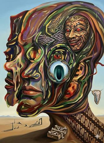 Meltface — surreal art by SideBush