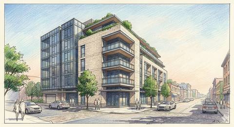 Modern Building Rendering — surreal art by SideBush