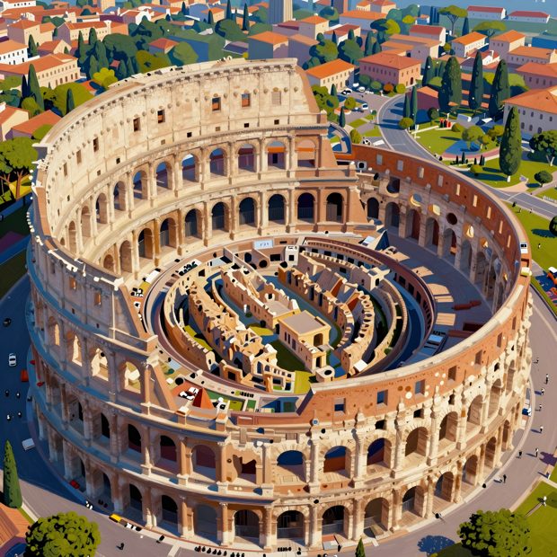 The Roman Colosseum — surreal art by SideBush