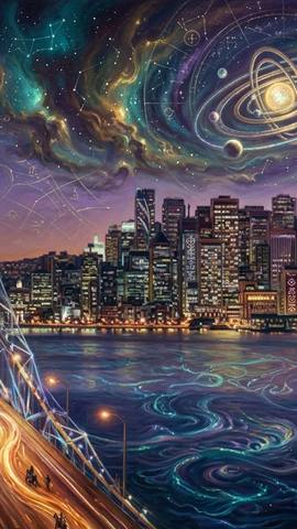 San Francisco Bay Bridge — surreal art by SideBush